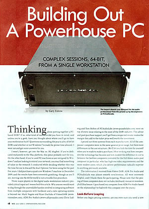 MIX Magazine - Building Out a Powerhouse PC with PCAudioLabs Music Computers 3