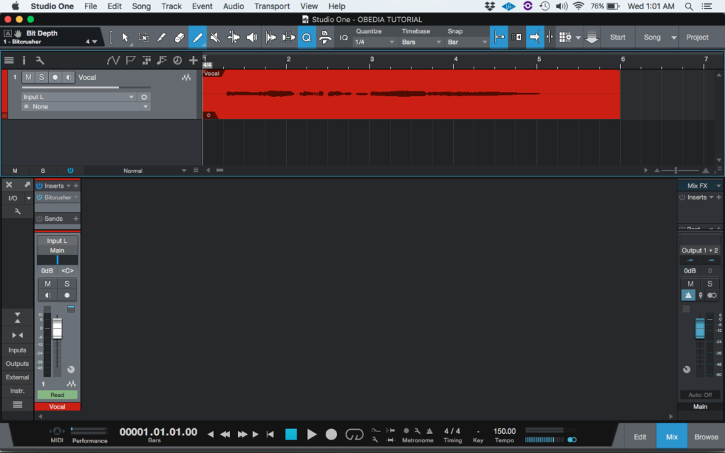 Insert Parameter Automation in Studio One 4
