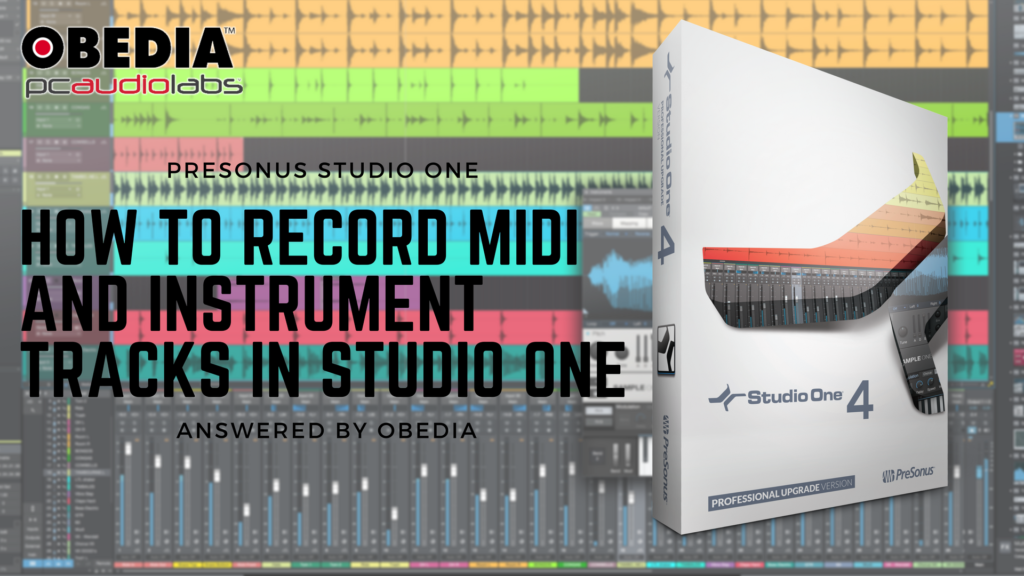 how to record MIDI in Studio One