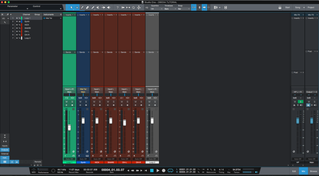 How to create headphone mixes in Studio One 4 1