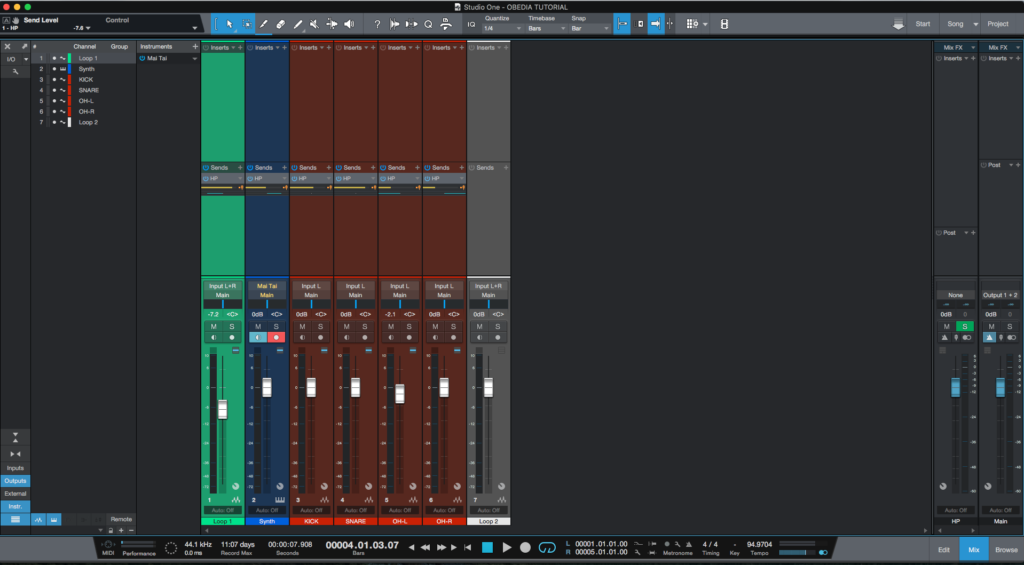 How to create headphone mixes in Studio One 4 10