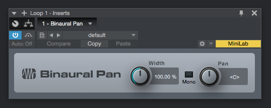 How to use the Binaural Pan plugin in Studio One 4
