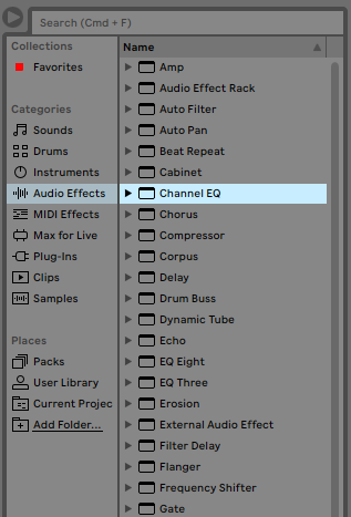 How to use the Ableton Live CHANNEL EQ audio effect