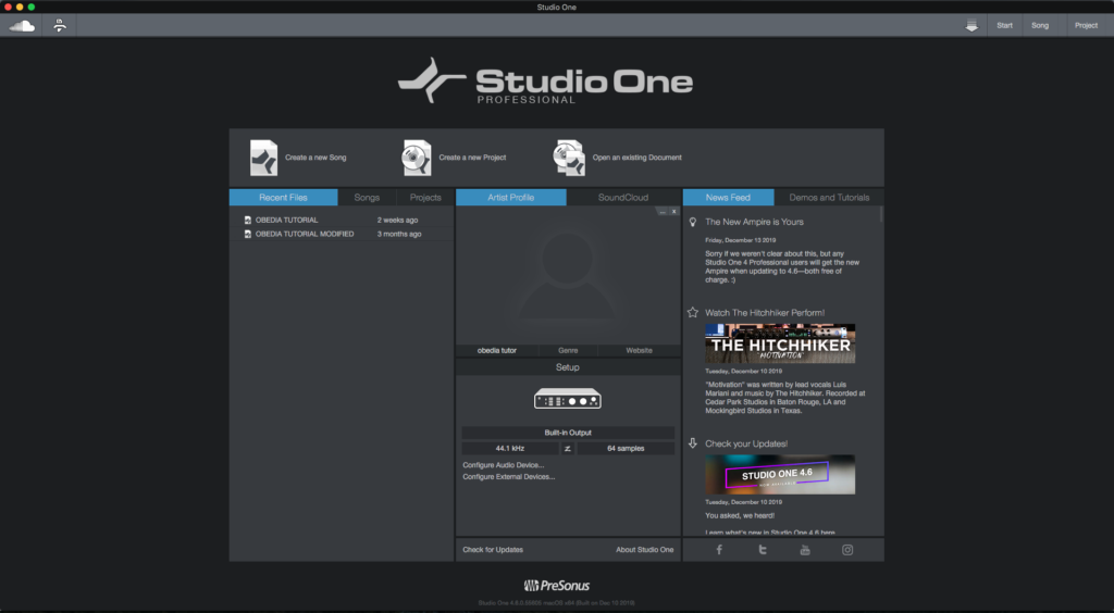 Studio One 4.6 New Features - Part 4: New Podcast Production Song Template