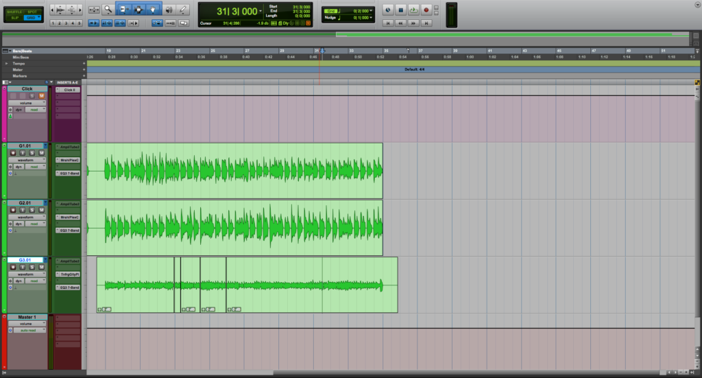 Volume Trim Automation in Pro Tools