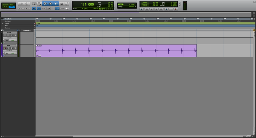 Insert Time in Pro Tools