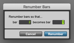 How to Renumber Bars in Pro Tools 2