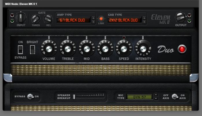 Amplifier Section in Pro Tools Eleven MKII Plugin 3