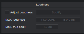 Target Loudness in Project Page in the New Studio One 5.5