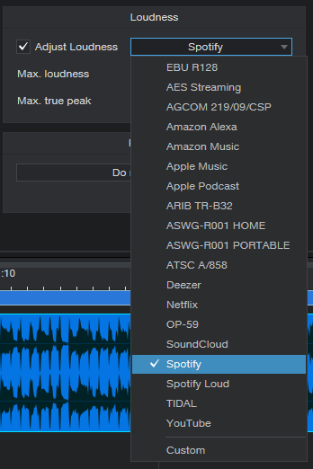 Target Loudness in Project Page in the New Studio One 5.5