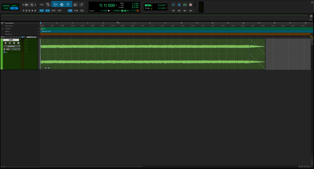 Dark Mode in Pro Tools 7