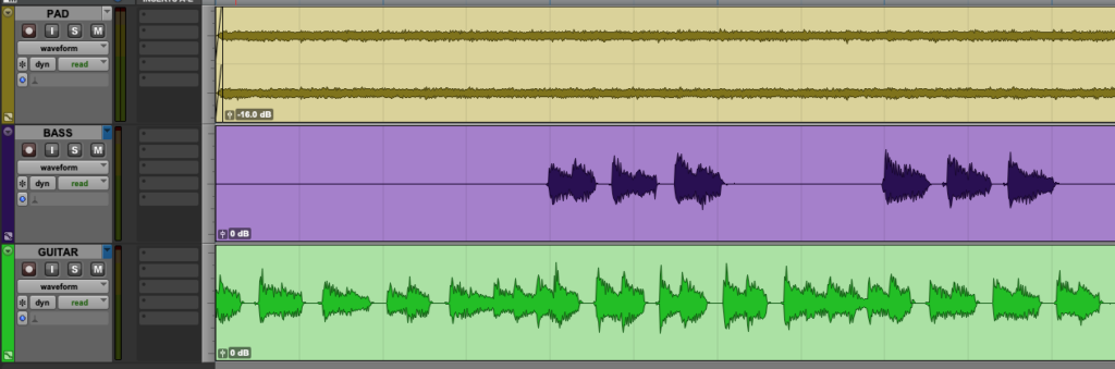 Track Coloring in Pro Tools