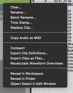 Export Audio Clip in Pro Tools