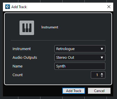 Instrument Tracks in Cubase