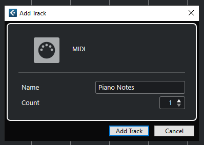 MIDI Tracks in Cubase