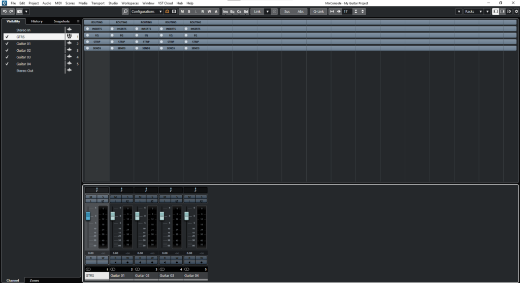 Group Tracks in Cubase