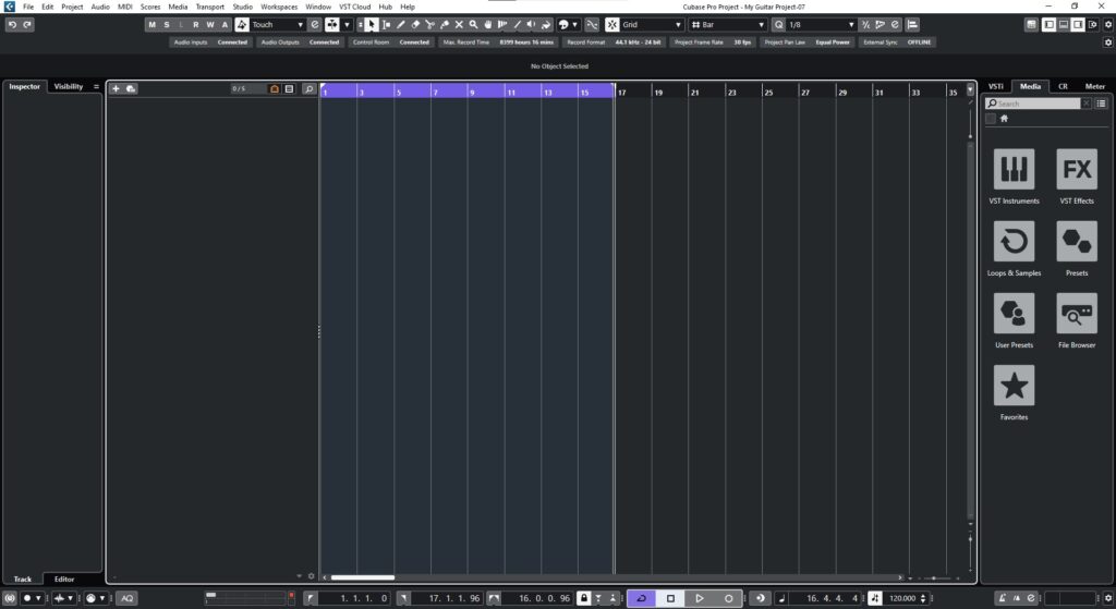 Recording MIDI in Cubase