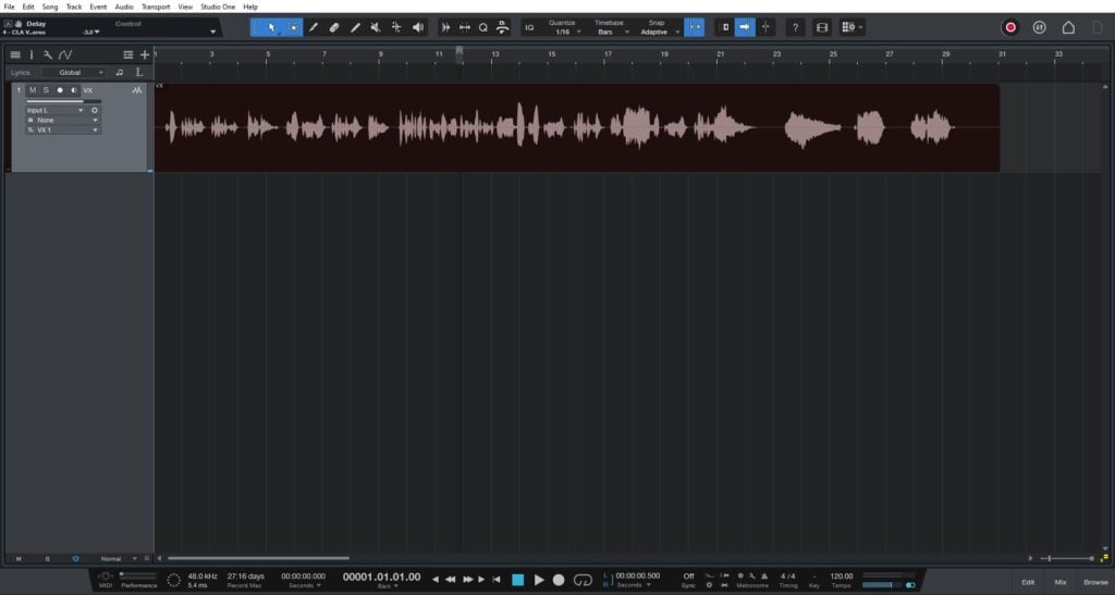 Audio Sync Point in Studio One 6.1