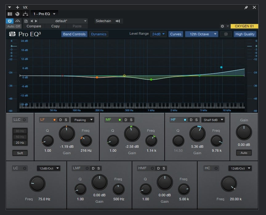 Pro EQ3 added features in Studio One 6.1