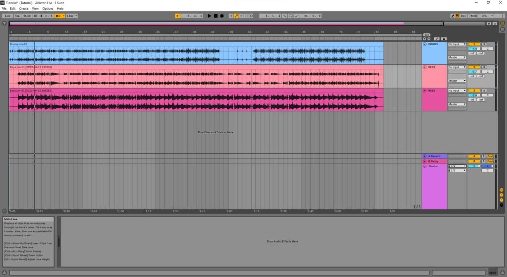 Multi-Channel Output Routing for Tracks in Live