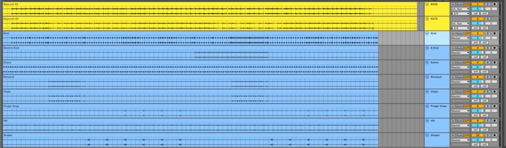Bussing individual tracks for Live Performance in Ableton